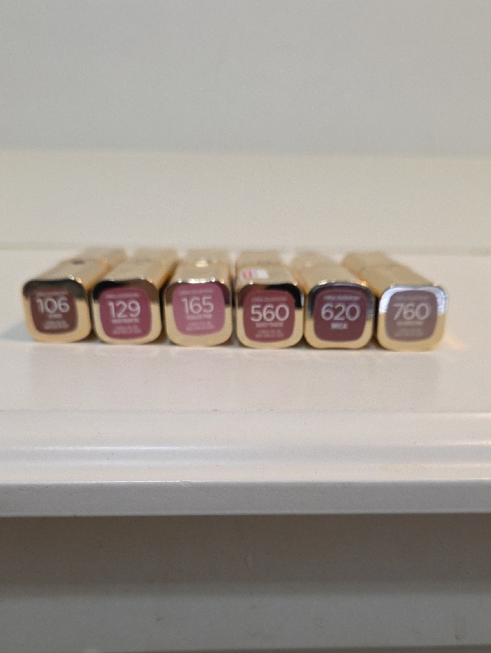 L'oreal Set Of 6 Assorted Lipsticks #106, #129, #165, #560, #620, #760.